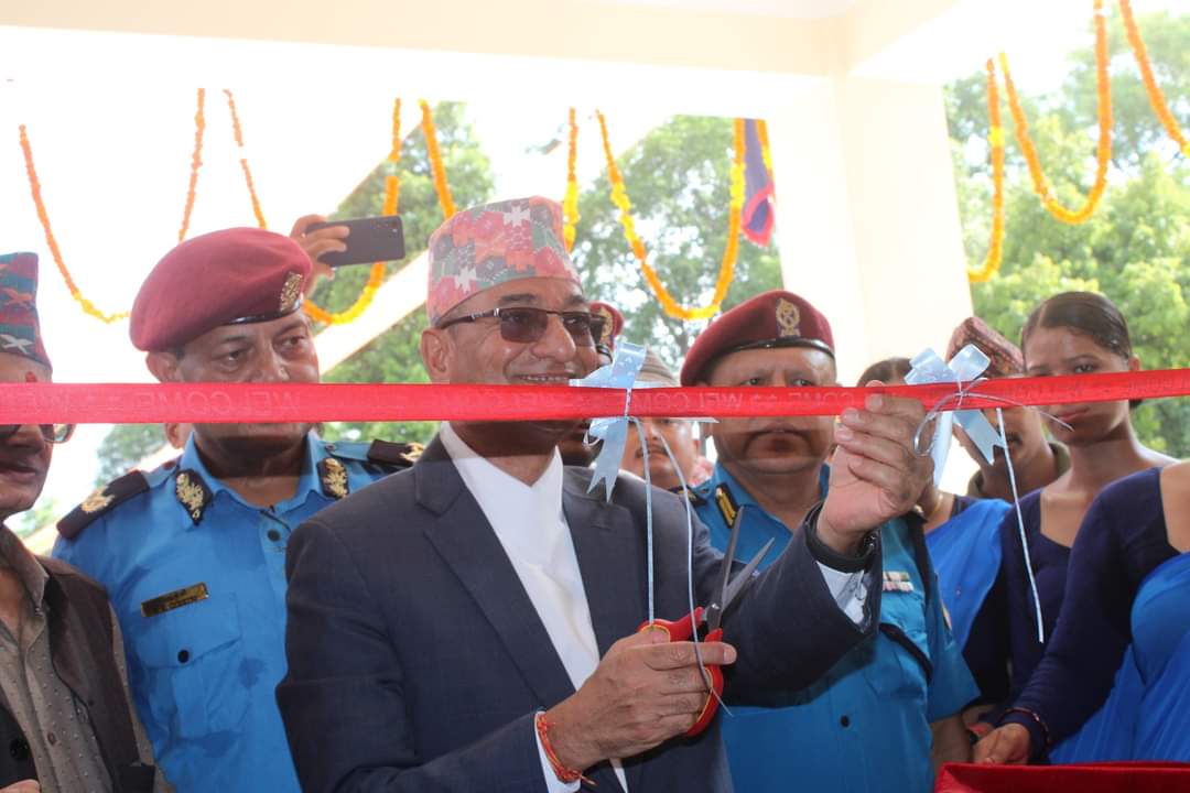 नेपाल प्रहरी प्रदेश कार्यालय महेन्द्रनगर कञ्चनपुरकाे नवनिर्मित भवनहरुकाे उद्घाटन