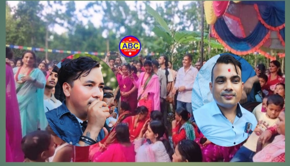 शान्तिनगरमा तीज विशेष कार्यक्रममा राष्ट्रिय लोकदोहोरी गायक कृष्ण रेउले गाउदै नाच्दै