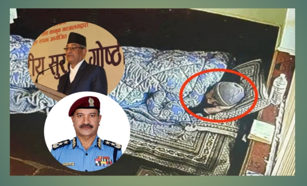 गृहमन्त्री लेखकले IGP कुँवरलाई भाइरल फोटोबारे सोधेको जवाफमा फोटो हिरासतमा सुत्ने रवि नै रहेको