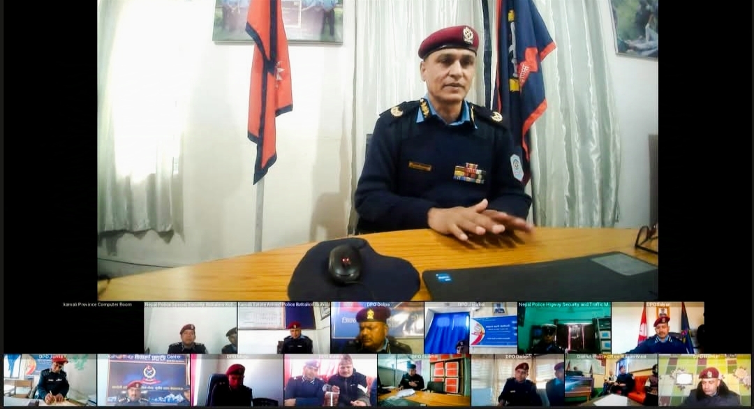 कर्णाली प्रदेश डिआईजी भट्टराईद्वारा वार्षिक कार्यसम्पादन सम्झौताको कार्य प्रगति समीक्षा कार्यक्रम,