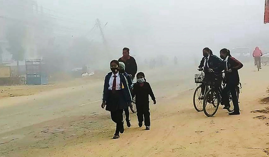 तराईको जिल्लामा अत्यधिक बाक्लो हुस्सु र चिसो बढेसँगै विद्यालयको पठनपाठन बन्द