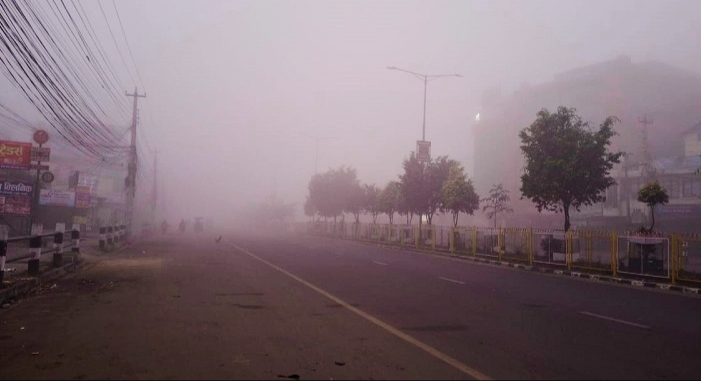 घाम नलागेर तराईको जिल्लाहरुमा अझैसम्म बाक्लो हुस्सु र सितलहर जनजीवन प्रभावित