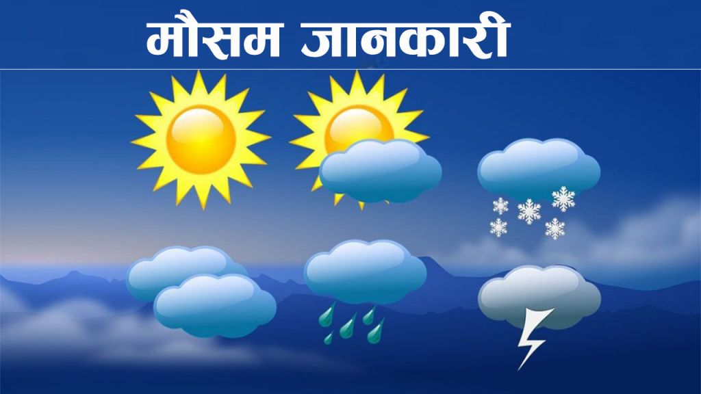 पहाडी भू-भागमा आंशिक बदली तथा बाँकी भागमा मौसम सफा हुने मौसम विज्ञान विभाग