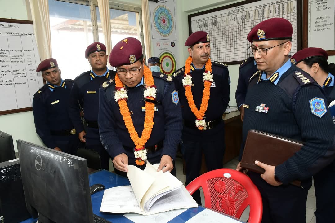प्रहरी अतिरिक्त महानिरीक्षक टेक बहादुर तामाङद्वारा प्रहरी वृत्त,कीर्तिपुरको निरीक्षण,