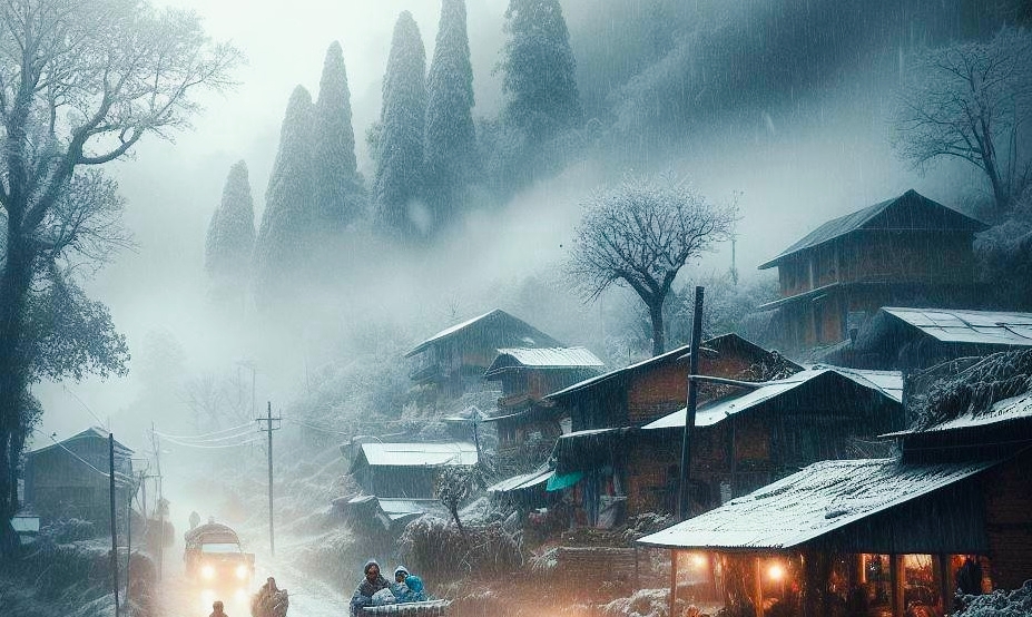 पहाडी जिल्लाको भूभागमा हिमपात र वर्षाको सम्भावना, मौसम पूर्वानुमान महाशाखा