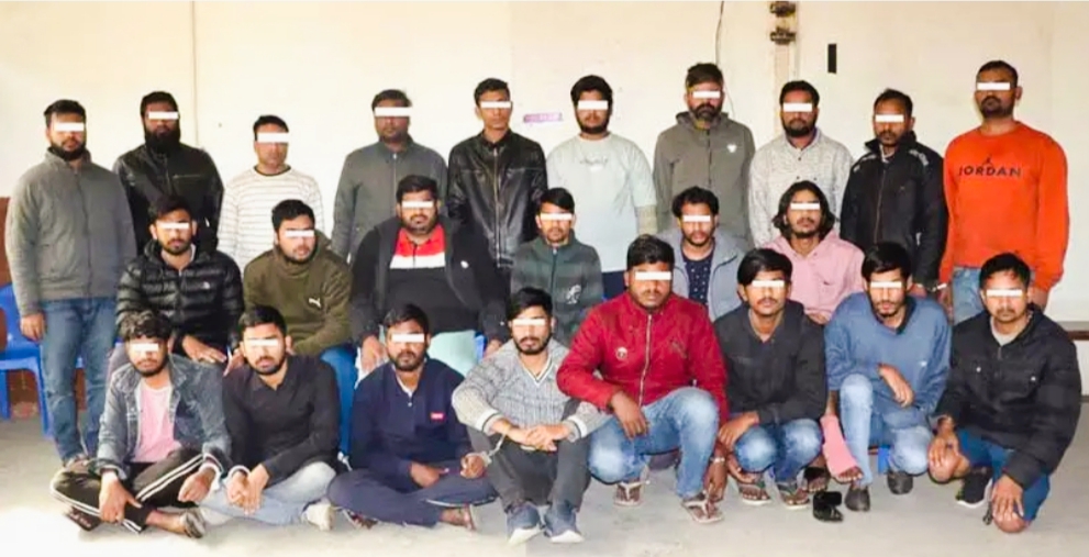 उपत्यका अपराध अनुसन्धान प्रहरी टेकुले २४ जना भारतीय नागरिकहरू काठमाडौंबाट पक्राउ,