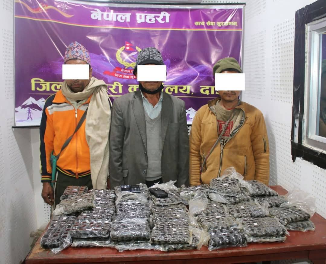 दाङ प्रहरीको ठुलो सफलता , साढे २९ किलो चरेससहित ३ जना पक्राउ,