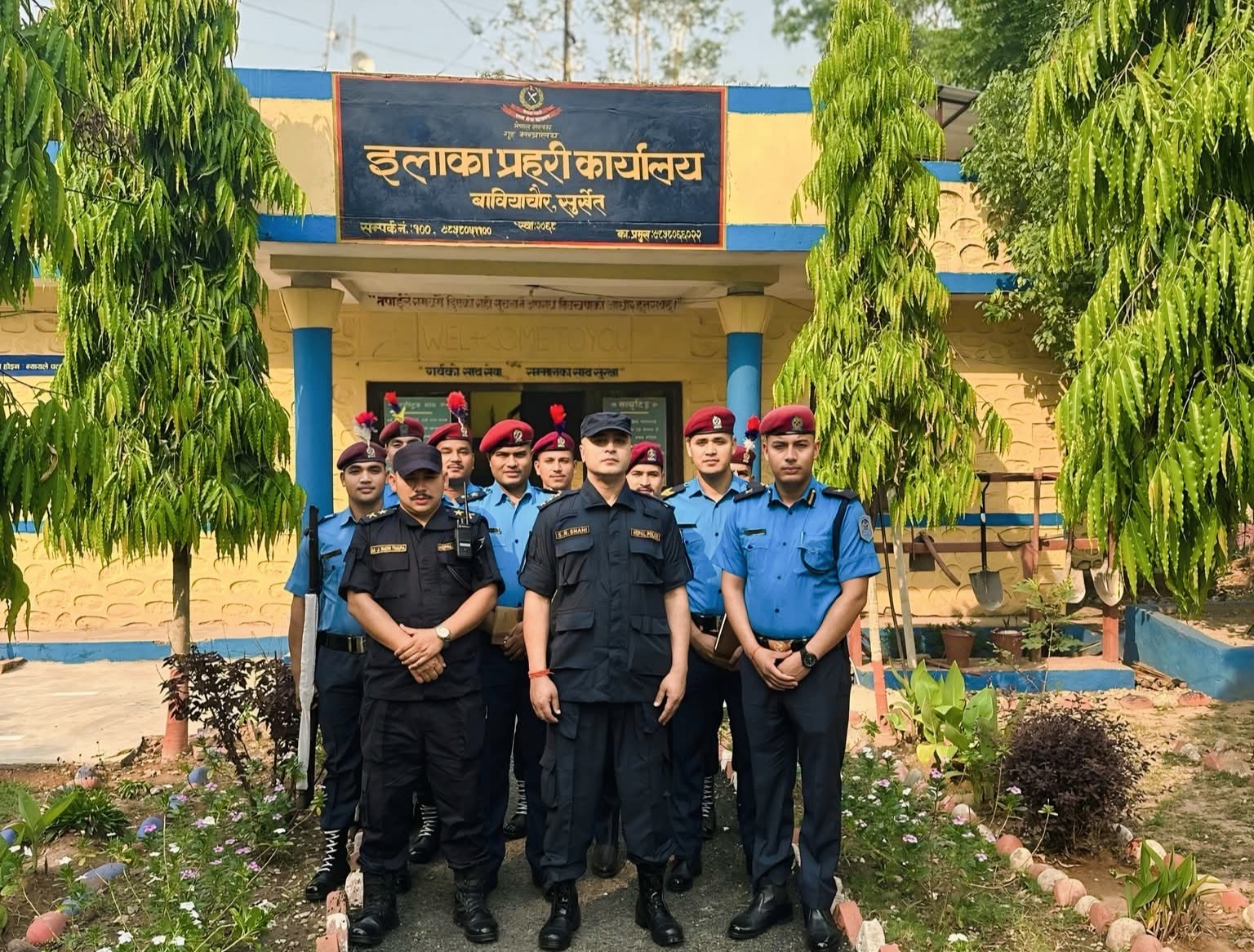 सुर्खेत जिल्लाका एसपी र डिएसपी मातहत प्रहरी युनिटहरु ईप्रका प्रहरीचौकीहरुको निरीक्षण तथा निर्देशन