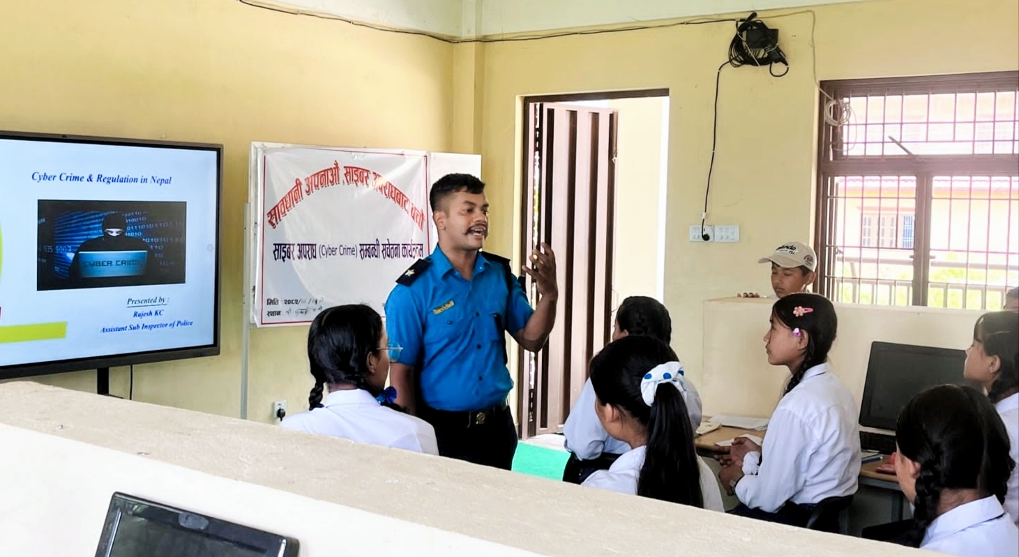 नुवाकोटको तादी गाउँपालिकाले सुरु गर्यो: साइबर अपराध सम्बन्धी सचेतना कार्यक्रम”