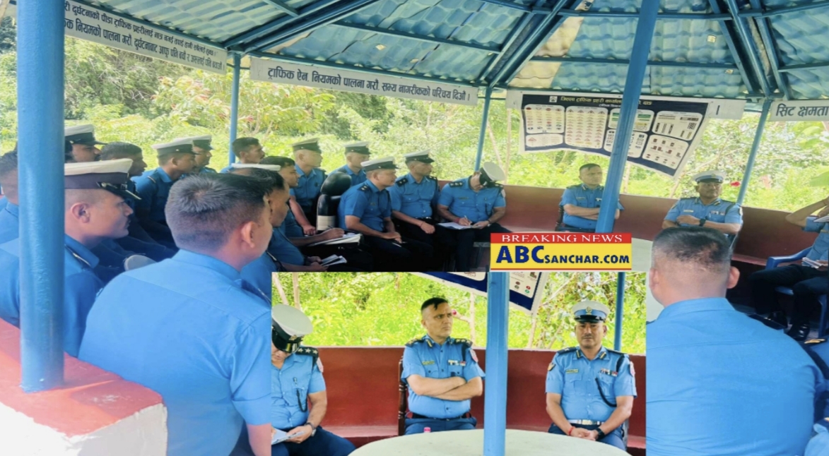 एसपी तिमिल्सेनाद्वारा दाङ जिल्ला ट्राफिकको निरीक्षण सवारी दुर्घटना न्यूनिकरणमा जोड,