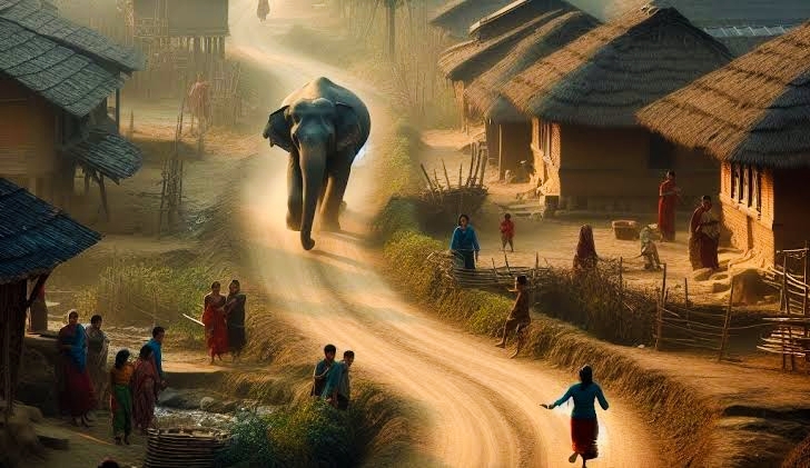 रातिको समयमा हात्तीको बथान बस्तीमा पस्न थालेपछि कंचनपुरका टोलवासी रातभर जाग्राम बस्दै,