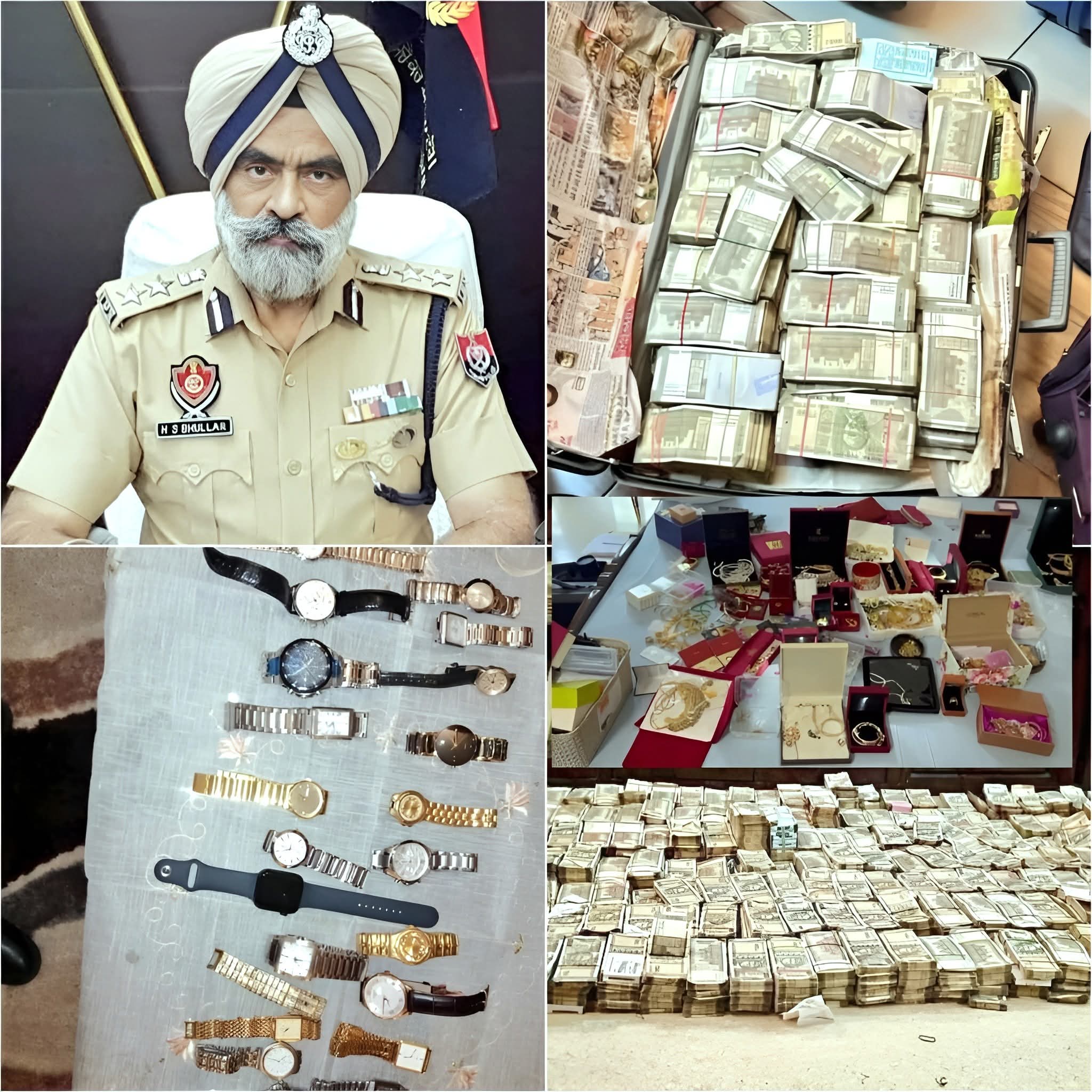 पंजाब पुलिस DIG हरचरण सिंह भुल्लरको घरमा CBI छापा ५ करोड़ र डेढ़ किलो सुन बरामद,