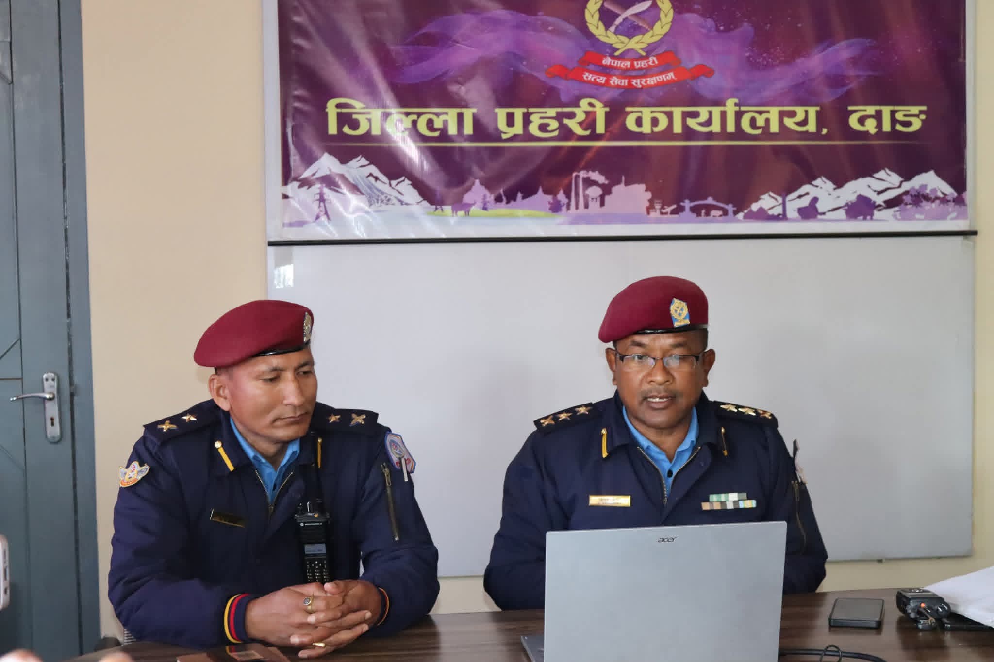 दाङ प्रहरीले एक महिनामा ९५ वटा मुद्दा दर्ता, ७७ जना पक्राउ,