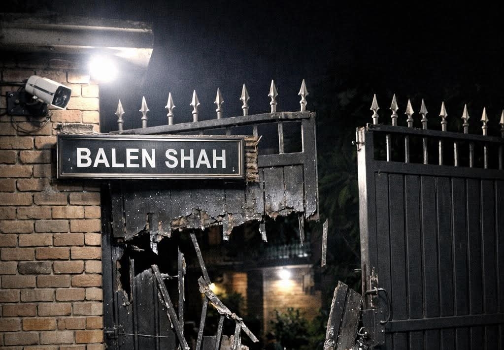 रास्वपाका वरिष्ट नेता बालेन्द्र शाहको काठमाडौं स्थित घरको गेटमा शुक्रबार तोडफोड,