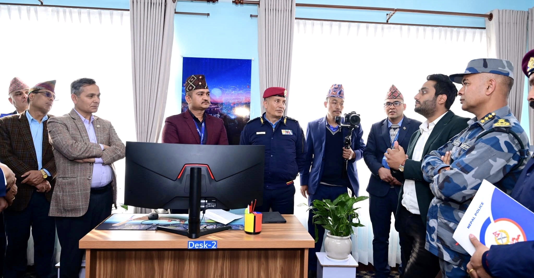 नेपाल प्रहरी प्रधान कार्यालयमा ‘एआई सेलको गृहमन्त्री ओमप्रकाश अर्यालद्वारा उद्घाटन,